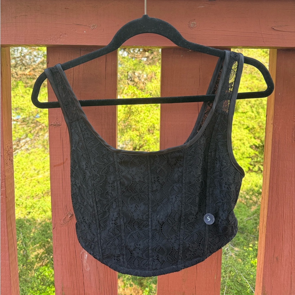 Pacsun Black Lace Crop Top